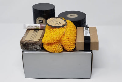 100% Handmade Shea Butter and Black Soap Skincare Kit