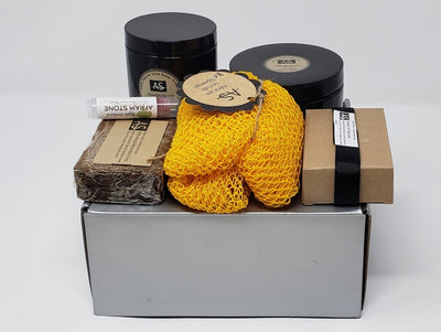 100% Handmade Shea Butter and Black Soap Skincare Kit